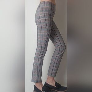 rag & bone Plaid Straight Leg Pants - Gray and Red